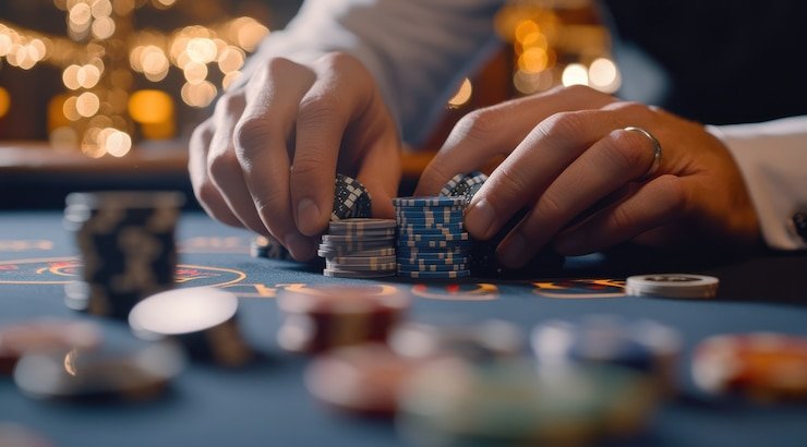 Antarmuka aplikasi akun5000 menampilkan kasino live-dealer dan sportsbook di layar mobile